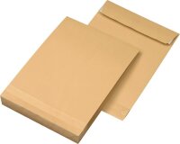 MAILmedia Faltentaschen DIN C4 ohne Fenster braun mit 4,0...