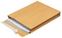 MAILmedia Faltentaschen DIN C4 ohne Fenster braun mit 4,0...