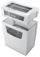 LEITZ IQ Home Office S Aktenvernichter mit Partikelschnitt P-4, 4 x 28 mm, bis 8 Blatt, weiß