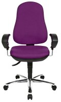 Topstar Bürostuhl Support ®Syncro Deluxe, 8559U G03 Stoff lila, Gestell chrom