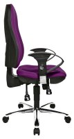 Topstar Bürostuhl Support ®Syncro Deluxe, 8559U G03 Stoff lila, Gestell chrom