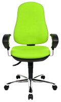 Topstar Bürostuhl Support ®Syncro Deluxe, 8559U G05 Stoff grün, Gestell chrom