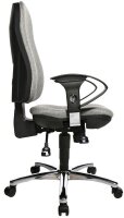 Topstar Bürostuhl Support ®Syncro Deluxe, 8559U G23 Stoff grau, Gestell chrom