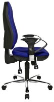 Topstar Bürostuhl Support ®Syncro Deluxe, 8559U G26 Stoff blau, Gestell chrom