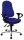 Topstar Bürostuhl Support ®Syncro Deluxe, 8559U G26 Stoff blau, Gestell chrom