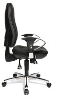 Topstar Bürostuhl Support ®Syncro Deluxe, 8559U G20 Stoff schwarz, Gestell chrom