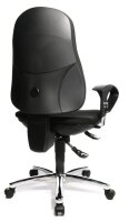 Topstar Bürostuhl Support ®Syncro Deluxe, 8559U G20 Stoff schwarz, Gestell chrom