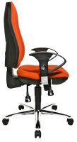 Topstar Bürostuhl Support ®Syncro Deluxe, 8559U G04 Stoff orange, Gestell chrom