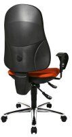 Topstar Bürostuhl Support ®Syncro Deluxe, 8559U G04 Stoff orange, Gestell chrom