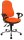 Topstar Bürostuhl Support ®Syncro Deluxe, 8559U G04 Stoff orange, Gestell chrom