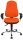Topstar Bürostuhl Support ®Syncro Deluxe, 8559U G04 Stoff orange, Gestell chrom