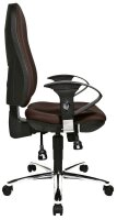 Topstar Bürostuhl Support ®Syncro Deluxe, 8559U G08 Stoff braun, Gestell chrom