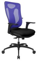 Topstar Bürostuhl Net Pro 100, NN100 T208 Stoff blau, Gestell schwarz