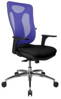 Topstar Bürostuhl Net Pro 100, NN100 T208 Stoff blau, Gestell schwarz