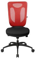 Topstar Bürostuhl Net Pro 100, NN100 T201 Stoff rot, Gestell schwarz