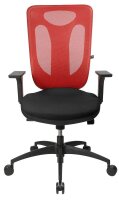 Topstar Bürostuhl Net Pro 100, NN100 T201 Stoff rot, Gestell schwarz