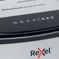 Rexel XP420+ Aktenvernichter mit Partikelschnitt P-4, 4 x 35 mm, bis 21,0 l, grau