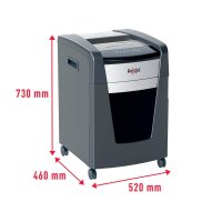 Rexel XP420+ Aktenvernichter mit Partikelschnitt P-4, 4 x 35 mm, bis 21,0 l, grau