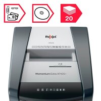 Rexel XP420+ Aktenvernichter mit Partikelschnitt P-4, 4 x 35 mm, bis 21,0 l, grau