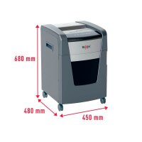 Rexel XP512+ Aktenvernichter mit Partikelschnitt P-5, 2 x 15 mm, bis 12 Blatt, grau
