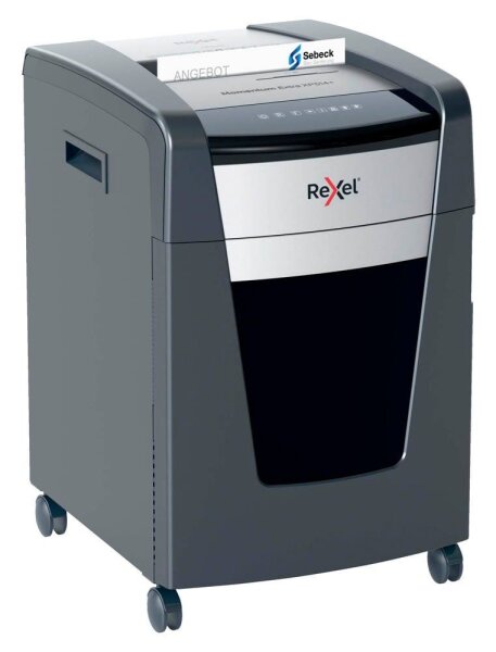 Rexel XP514+ Aktenvernichter mit Partikelschnitt P-5, 2 x 15 mm, bis 14 Blatt, grau