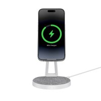 XLAYER MagFix Pro 2 in 1 Induktive Ladestation grau, weiß, 15 Watt