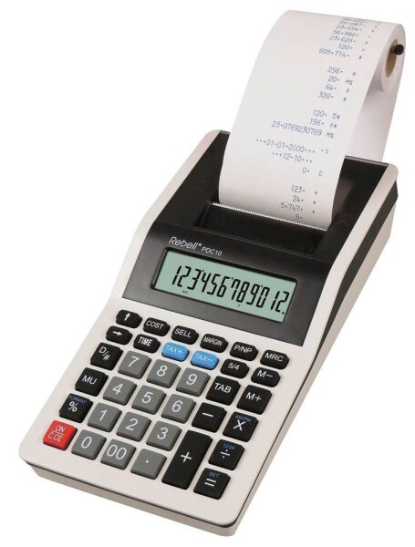 Rebell PDC10 Tischrechner druckend lichtgrau