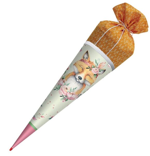 ROTH Schultüte Funny Fuchs rund 70 cm mehrfarbig