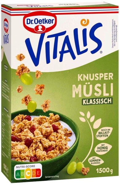 Dr. Oetker Vitalis Knuspermüsli Müsli 1,5 kg, 1 St.