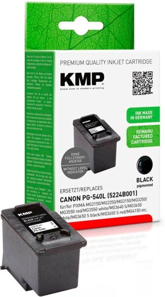 KMP  schwarz Druckerpatrone kompatibel zu Canon PG-540L
