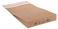 flexiPAK Faltentaschen classic Doppelfixverschluss ca. DIN D4 ohne Fenster braun mit 5,0 cm Falte, 300 St.