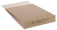 flexiPAK Faltentaschen classic eco Doppelfixverschluss DIN B4 ohne Fenster natur mit 5,0 cm Falte, 300 St.