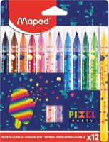 maped PIXEL Party Filzstifte farbsortiert, 12 St.