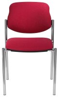 Nowy Styl Besucherstühle Styl STYL CHROM C-29 4ER bordeaux Stoff, 4 St.