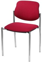 Nowy Styl Besucherstühle Styl STYL CHROM C-29 4ER bordeaux Stoff, 4 St.