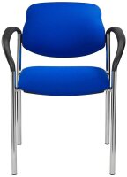 Nowy Styl Besucherstühle Styl blau Stoff, 2 St.