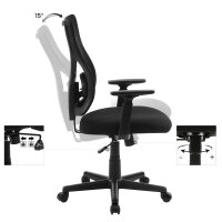 SONGMICS Bürostuhl, OBN36BK Stoff schwarz, Gestell schwarz