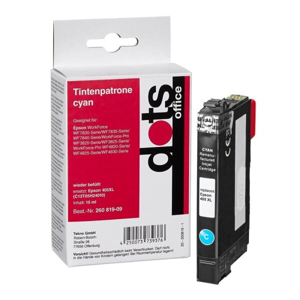 dots  cyan Druckerpatrone kompatibel zu EPSON 405XL C