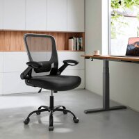 SONGMICS Bürostuhl, OBN37BKV1 Stoff schwarz, Gestell...