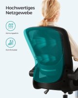 SONGMICS Bürostuhl, OBN37BKV1 Stoff schwarz, Gestell schwarz