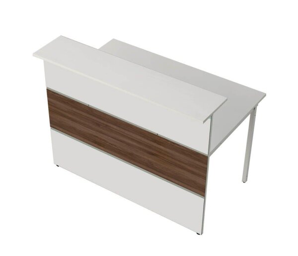 Kerkmann Empfangstheke gerade, weiß, nussbaum 135,0 x 92,0 x 108,0 cm