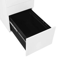 SONGMICS Rollcontainer weiß 3 Auszüge 39,0 x 52,0 x 60,0 cm