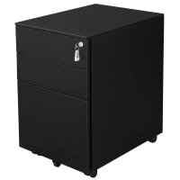 SONGMICS Rollcontainer schwarz 3 Auszüge 39,0 x 52,0...