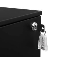 SONGMICS Rollcontainer schwarz 3 Auszüge 39,0 x 52,0 x 60,0 cm