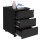 SONGMICS Rollcontainer schwarz 3 Auszüge 39,0 x 45,0 x 55,0 cm