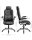 SONGMICS Bürostuhl, OBG65BK Kunstleder schwarz, Gestell silber