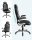 SONGMICS Bürostuhl, OBG65BK Kunstleder schwarz, Gestell silber