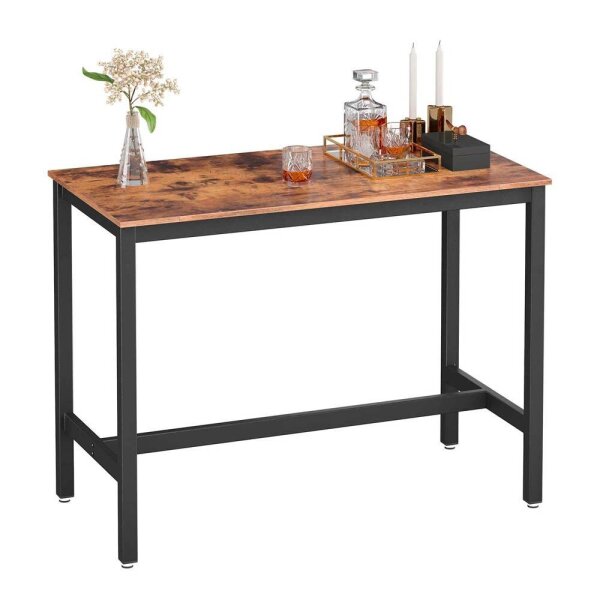 VASAGLE Stehtisch rechteckig Spanplatte braun 120,0 x 60,0 x 90,0 cm, 1 St.
