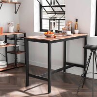 VASAGLE Stehtisch rechteckig Spanplatte braun 120,0 x 60,0 x 90,0 cm, 1 St.