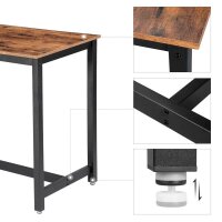 VASAGLE Stehtisch rechteckig Spanplatte braun 120,0 x 60,0 x 90,0 cm, 1 St.